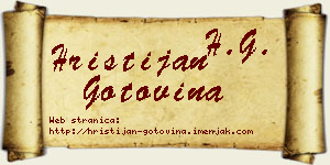 Hristijan Gotovina vizit kartica